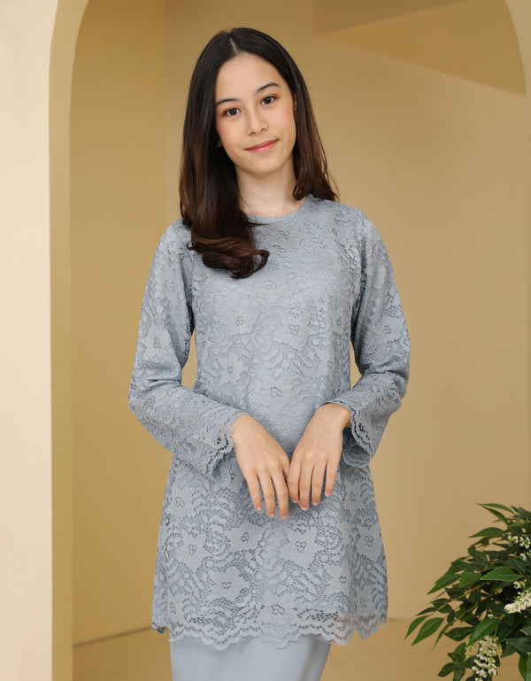 KIDS BAJU KURUNG PAHANG ELINA (POWDER BLUE)